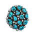 Native American Sterling Silver And Turquoise Ring Size 10 AX128339